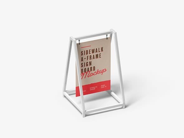 AdobeStock - Outdoor Advertising A-Stand Mockup - 608068495