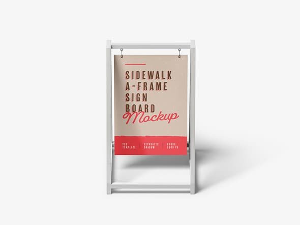 AdobeStock - Outdoor Advertising A-Stand Mockup - 608068503