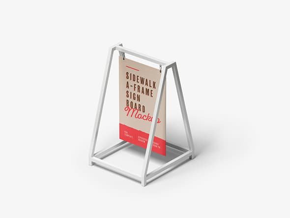 AdobeStock - Outdoor Advertising A-Stand Mockup - 608068520