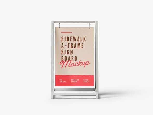 AdobeStock - Outdoor Advertising A-Stand Mockup - 608068562