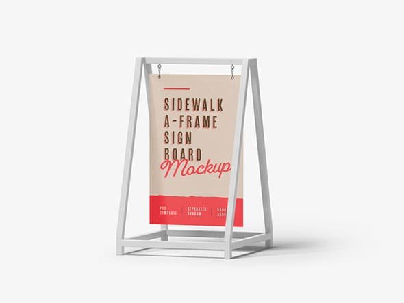 AdobeStock - Outdoor Advertising A-Stand Mockup - 608068583