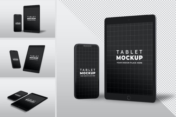 Tablet & Phone Mockup - 7RFJB5R