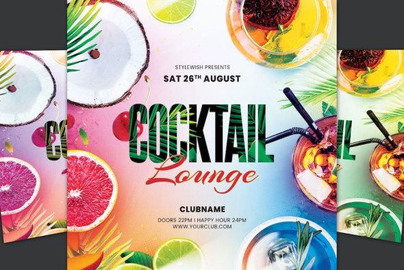 GraphicRiver - Cocktail Lounge Flyer - 37899004