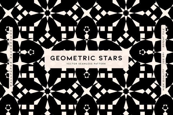 CreativeMarket - Geometric Stars - 21328110
