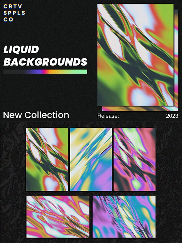 CreativeMarket - Abstract Liquid Backgrounds - 21336414