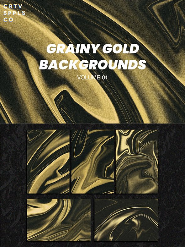 CreativeMarket - Grainy Gold Backgrounds - 21336486