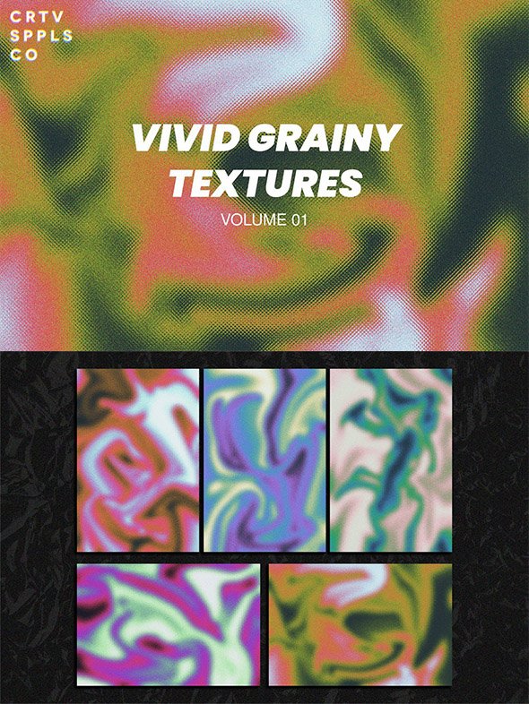 CreativeMarket - Vivid Grainy Textures v1 - 21336479