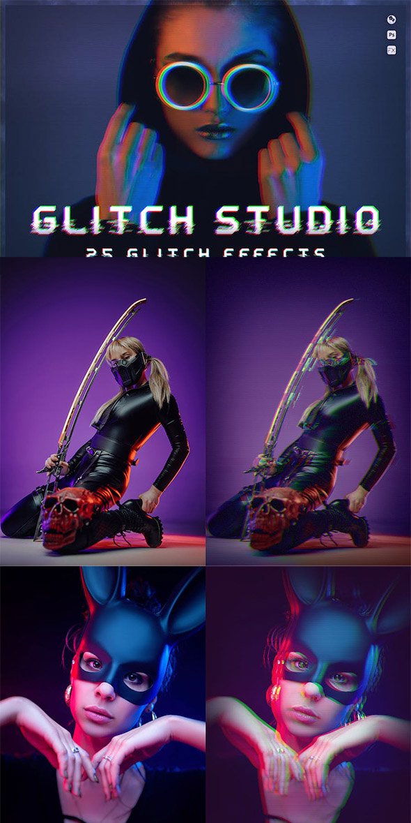 GraphicRiver - Glitch Studio | 25 Glitch Effects - 35838370