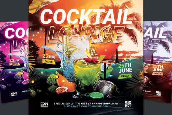 GraphicRiver - Cocktail Lounge Flyer - 46176645