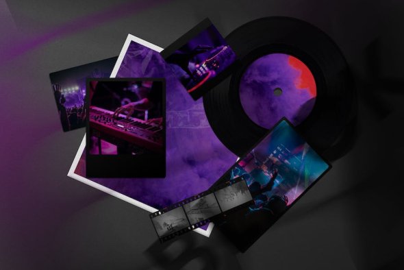 Music Photo Collage Mockup Template - NLV6AFW