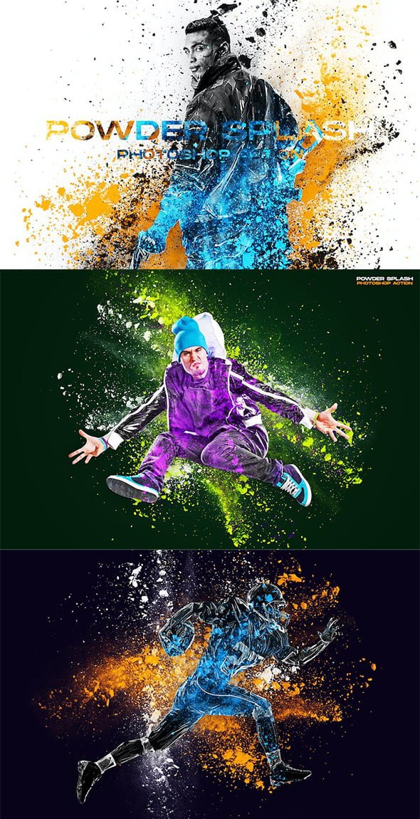 GraphicRiver - Powder Splash Photoshop Action - 38659154