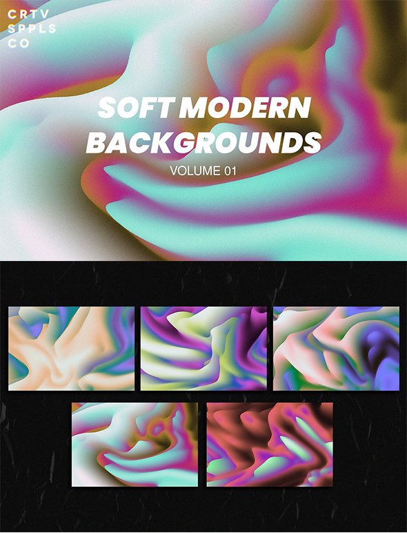 CreativeMarket - Soft Modern Backgrounds V1 - 21343887