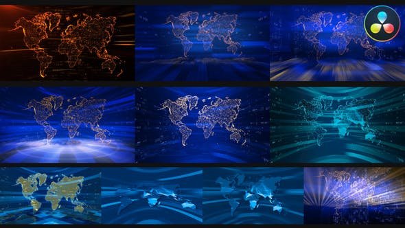 VideoHive - Backgrounds For News for DaVinci Resolve - 46380180