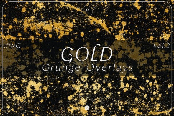 Gold Grunge Overlays Vol.2 - 9KWQWWD