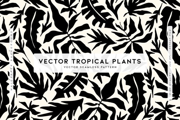 CreativeMarket - Vector Tropical Plants - 25420201