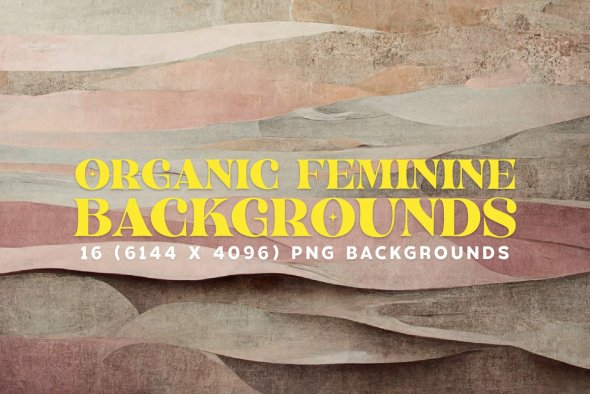 CreativeMarket - 16 Organic Feminine Backgrounds 6K - 13432339