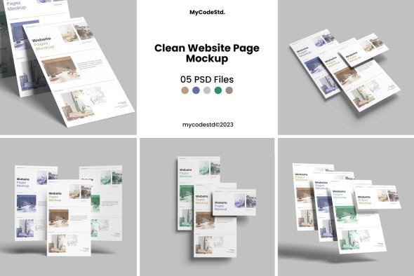 CreativeMarket - Clean Website Page Mockup V2 - 25425315