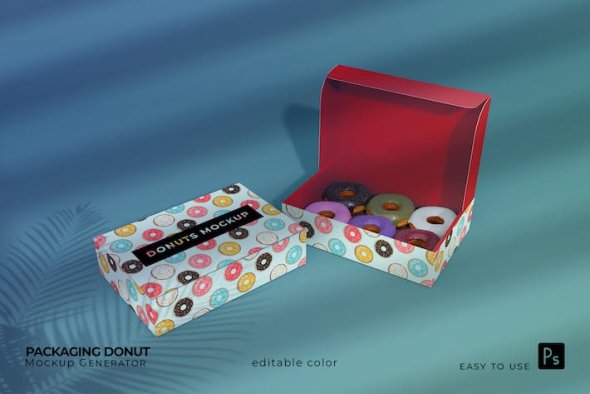 Packaging Donut Mockup - 3P5AZG7
