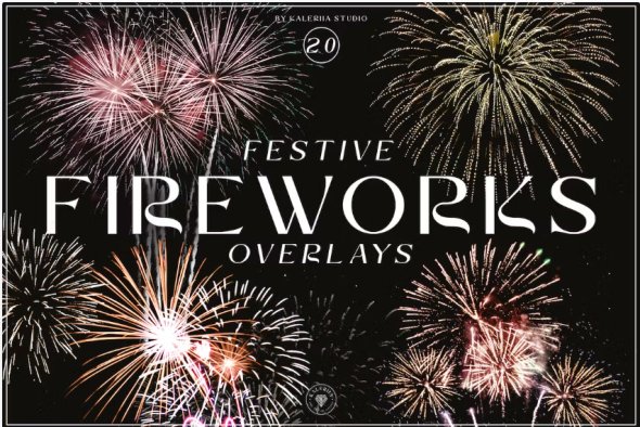 Festive Fireworks Overlays Set - CYBNN45