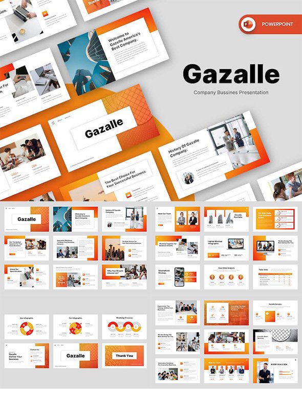 Gazalle - Company Business PowerPoint Template - ZBVDZW4