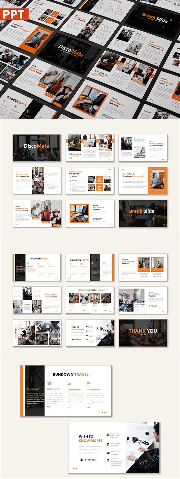 Discomate PowerPoint Keynote and Google Slides Template