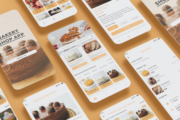 Cake E-commerce, Muffin Store & Bakery Shop App UI - LZM7GQ2