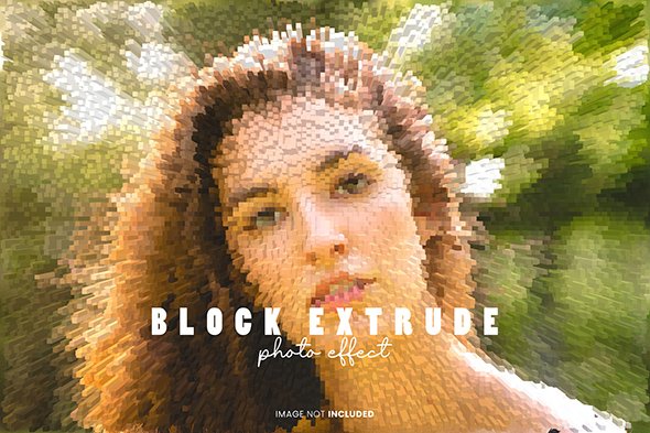 Block Extrude Photo Effect