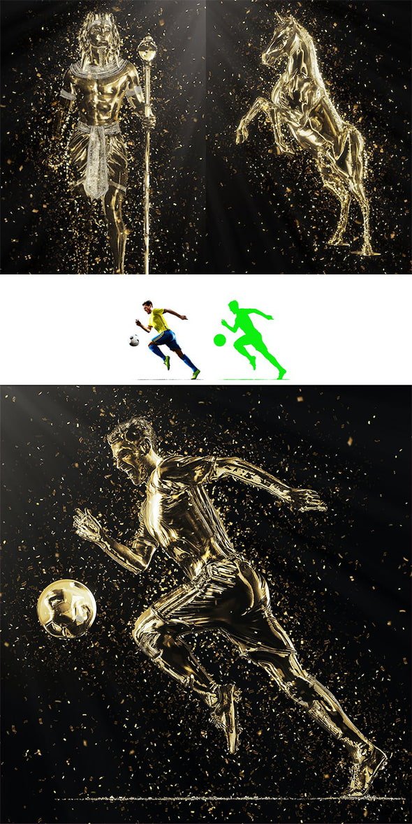 GraphicRiver  - Gold Confetti Photoshop Action - 20237930
