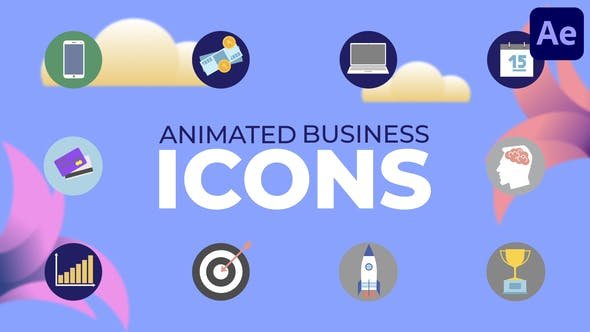VideoHive - Animated Business Icons for After Effects - 47349752