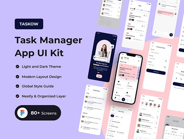 Ui8 - TASKOW - Task Manager App UI Kit