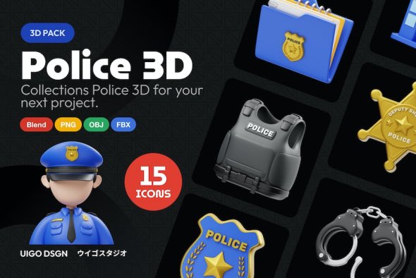 Ui8 - Police 3D Icon