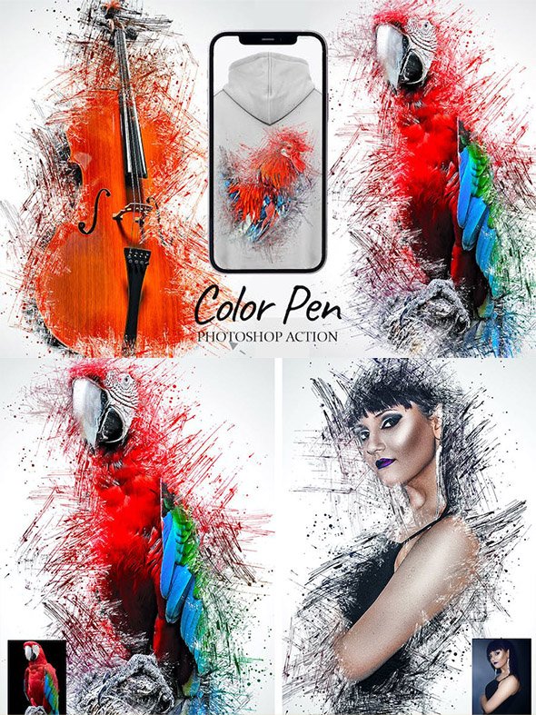 GraphicRiver - Color Pen Photoshop Action - 22823757