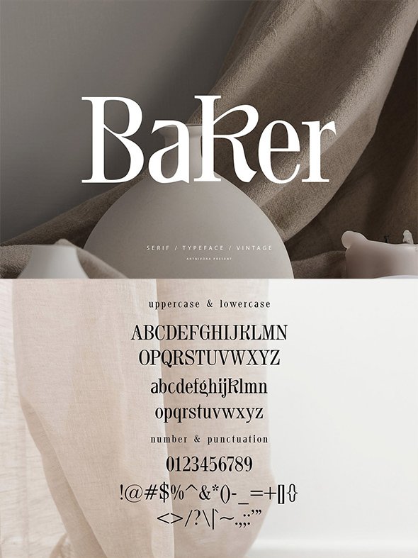 CreativeMarket - Baker - Serif Font - 27124613