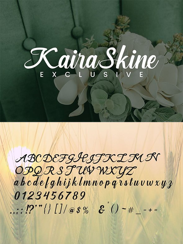 CreativeMarket - Kaira Skine - Script Font - 8447909