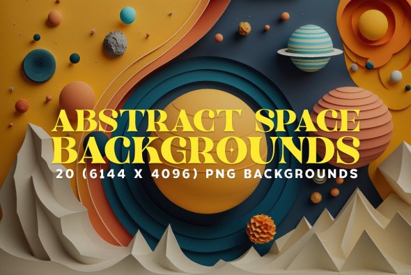 20 Abstract Space Backgrounds 6K - 13413558