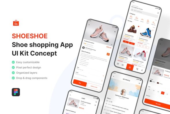 Shoe Shopping App UI Kit - BQT9KVX