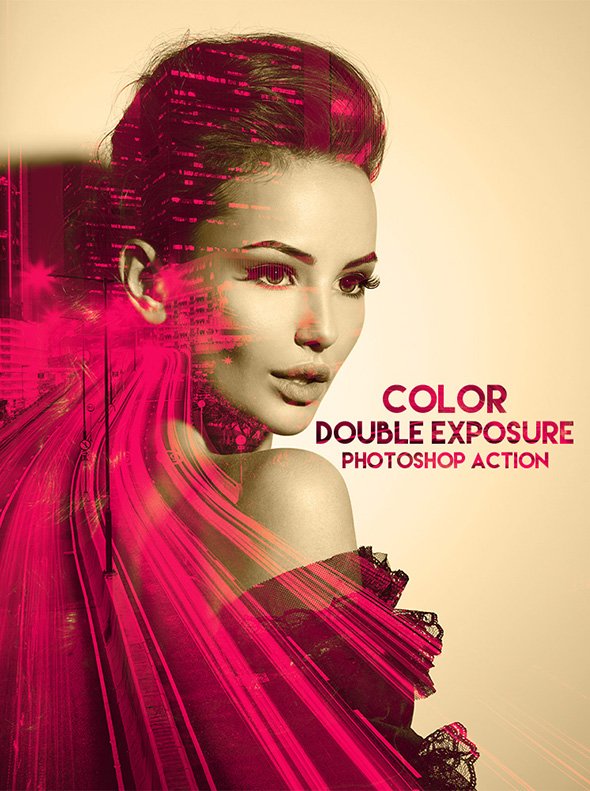 GR - Color Double Exposure Photoshop Action 19524674