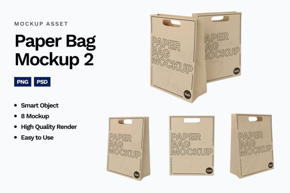 CreativeMarket - Paper Bag Mockup 2 - 42158405