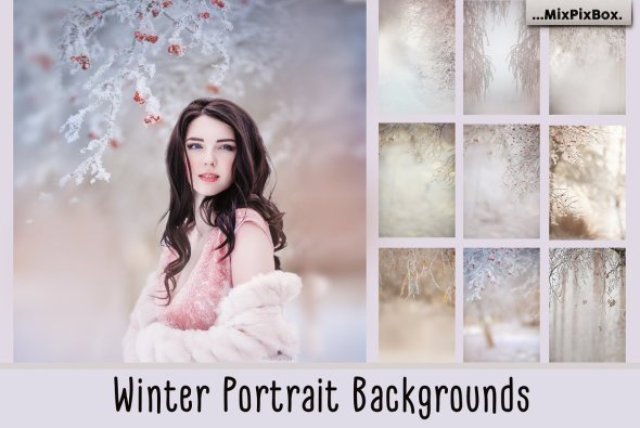 CreativeMarket - Winter Portrait Backgrounds - 10952670
