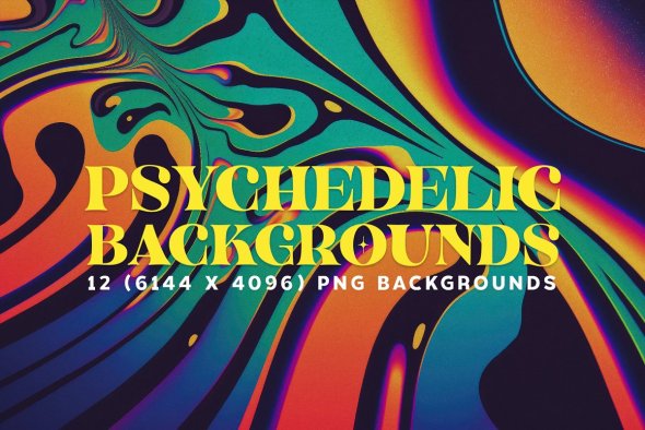 CreativeMarket - 12 Psychedelic Backgrounds in 6K - 12789244