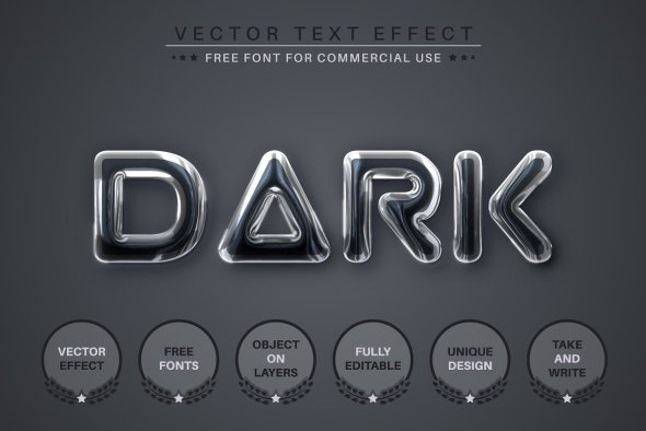 Dark Glass - Editable Text Effect - 13426369