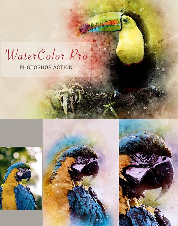 Watercolor Pro Photoshop Action - TNBUYJR