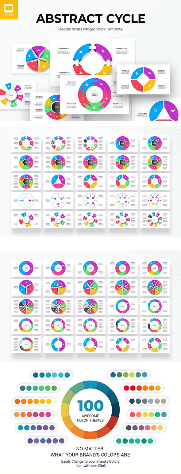 Abstract Cycle Infographics Google Slides Template