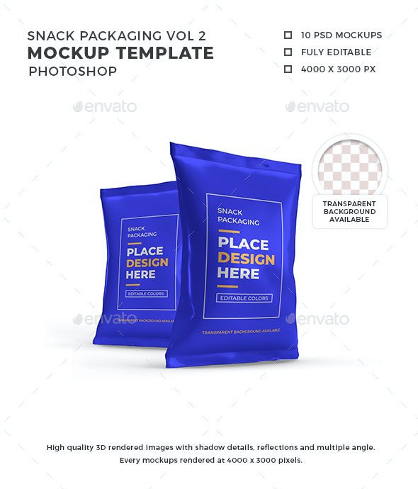 Snack Packaging Mockup Template Vol 2 - 32584108
