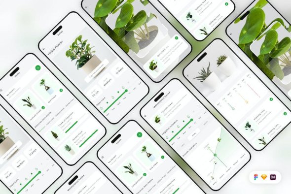 Plant Growing Mobile App UI Kit - 5LK4LSW