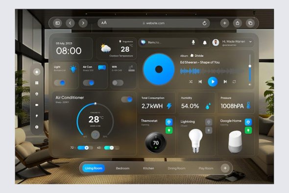 Smart Home App Spatial UI Concept - CRR4S6T