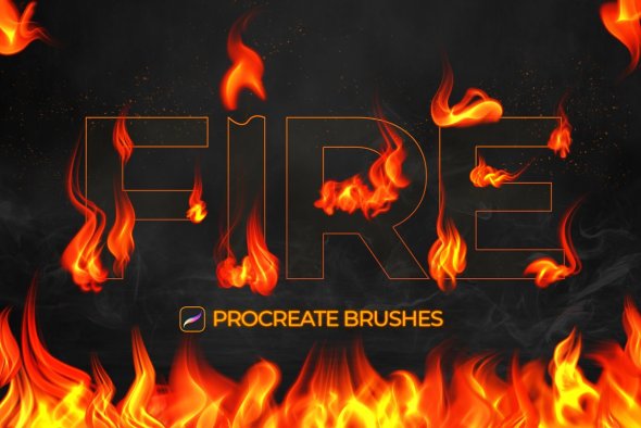 CreativeMarket - Fire Procreate Brushes - 6606995