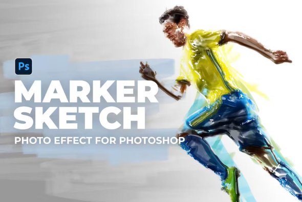 GraphicRiver - Marker Sketch Photo Effect for Photoshop - 38742373