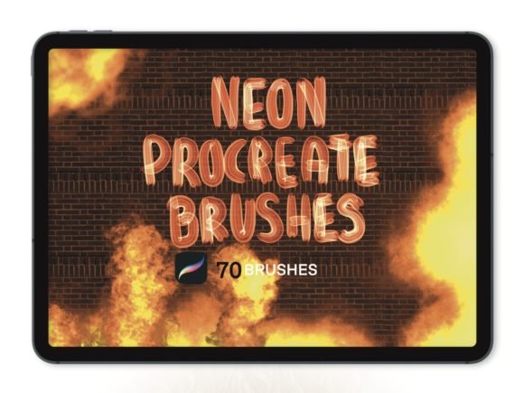 CreativeFabrica - Procreate Neon & Fire /70 Brushes