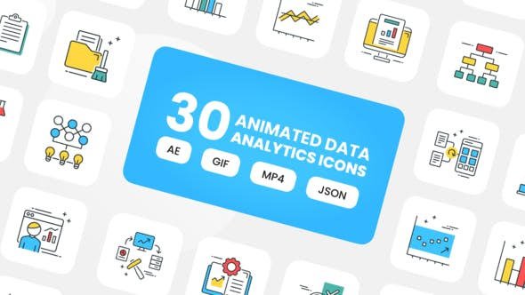 VideoHive - Animated Data Analytics Icons - 47659391